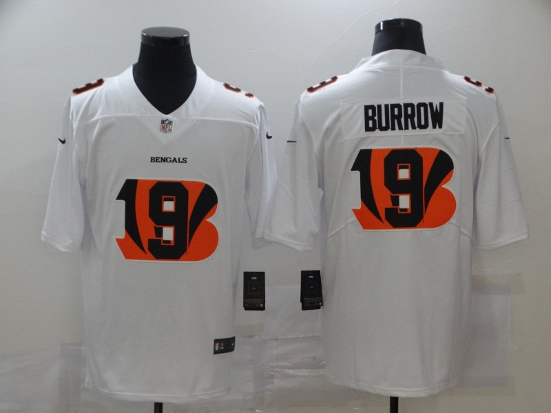 Men's Cincinnati Bengals #9 Joe Burrow White Jersey